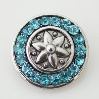 (image for) Snap Jewelry Rhinestone - Flower Blue