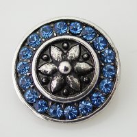 (image for) Snap Jewelry Rhinestone - Flower Blue