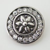 (image for) Snap Jewelry Rhinestone - Flower White