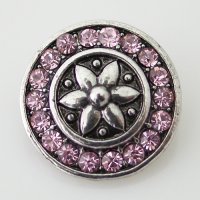 (image for) Snap Jewelry Rhinestone - Flower Pink