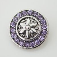 (image for) Snap Jewelry Rhinestone - Flower - Lavender