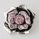 (image for) Snap Jewelry Rhinestone - Flower - Pink