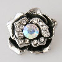 (image for) Snap Jewelry Rhinestone - Flower - AB