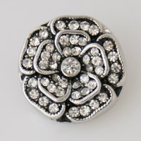 (image for) Snap Jewelry Rhinestone - Flower Clear