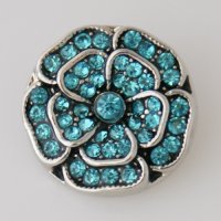 (image for) Snap Jewelry Rhinestone - Flower Blue