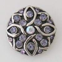 (image for) Snap Jewelry Rhinestone - Flower Lavender & AB