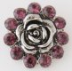 (image for) Snap Jewelry Rhinestone - Flower Rose - Purple