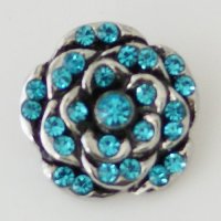 (image for) Snap Jewelry Rhinestone - Flower Blue