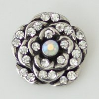 (image for) Snap Jewelry Rhinestone - Flower - Clear & AB