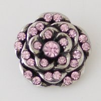 (image for) Snap Jewelry Rhinestone - Flower Pink