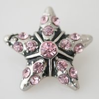 (image for) Snap Jewelry Rhinestone - Holiday Star Pink