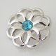 (image for) Snap Jewelry Rhinestone - Flower Open & Blue