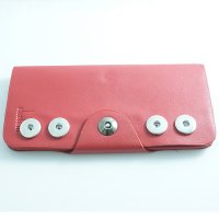 (image for) Snap Jewelry Leather Wallet - Red