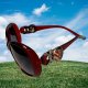 (image for) Snap Jewelry Dark Red Sunglasses Designer fits (2) 18-20mm Charm