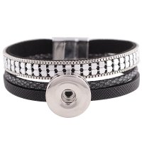 (image for) Snap Jewelry Magnetic Bracelet - Triple Strands Black