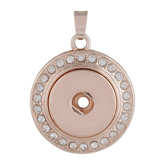 (image for) Snap Jewelry Rhinestone Pendant Rose Gold Halo - Click Image to Close