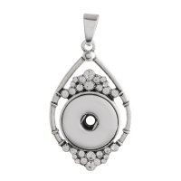 (image for) Snap Jewelry Rhinestone Pendant Designer Clear Stones