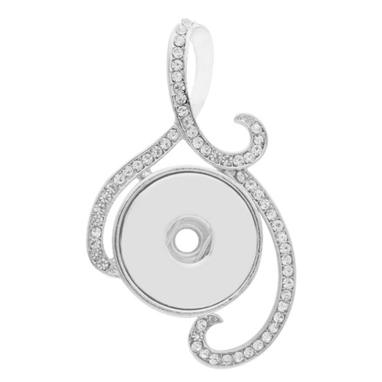 (image for) Snap Jewelry Pendant Designer Rhinestone Swirls - Click Image to Close