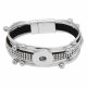 (image for) Snap Jewelry Bracelet Leather Magnet - Beads & Rhinestones