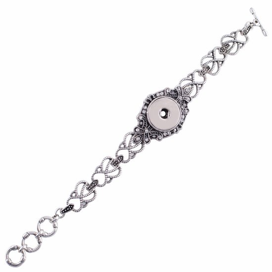 (image for) Snap Jewelry Toggle Bracelet Chain Antique Marcasite - Click Image to Close