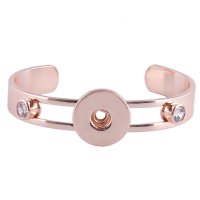 (image for) Snap Jewelry Cuff Bangle - Rose Gold & CZ