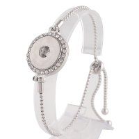 (image for) Snap Jewelry Adjustable Slider Bracelet - Rhinestone Halo XL