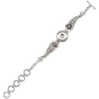 (image for) Snap Jewelry Toggle Bracelet Spoon Style Flower