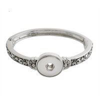 (image for) Snap Jewelry Magnetic Hinge Bangle - Scroll & Rhinestone