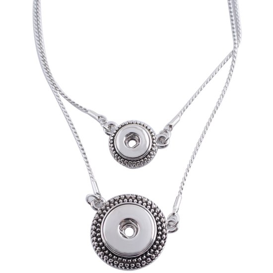 (image for) Mini Snap 12mm & 20mm Combination Necklace - Antique Designer - Click Image to Close