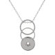 (image for) Snap Jewelry Rhinestones Halo Circle Necklace 30"+2"