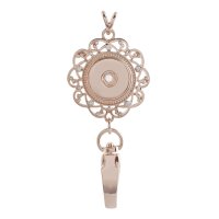 (image for) Snap Jewelry Rhinestone Pendant & Badge Holder Rose-Tone