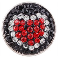 (image for) Snap Jewelry Crystal - Heart Shape Black, Red & Clear