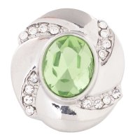 (image for) Snap Jewelry Birthstone Faceted Crystal - Spiral August Peridot