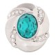 (image for) Snap Jewelry Birthstone Faceted Crystal - Spiral Dec. Teal