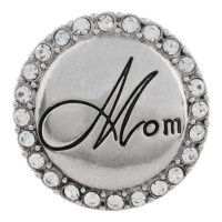 (image for) Snap Jewelry Rhinestone - Clear Halo "MOM"