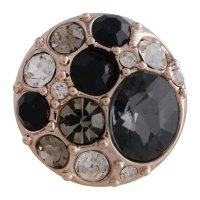 (image for) Snap Jewelry Rhinestone On Rose Gold - Cluster Clear-to-Black