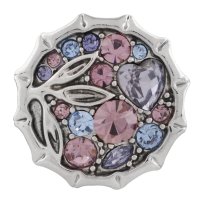 (image for) Snap Jewelry Rhinestone - 3 Color Cluster with Leaves