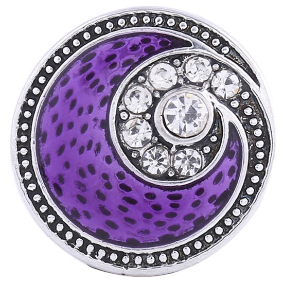 (image for) Snap Jewelry Enamel Designer - Purple & Rhinestone - Click Image to Close