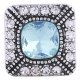 (image for) Snap Jewelry Rhinestone - Square Halo AB Blue & Clear