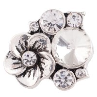 (image for) Snap Jewelry Rhinestone - Flower Cluster Clear