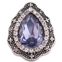 (image for) Snap Jewelry Rhinestone - Antique Designer Teardrop Purple