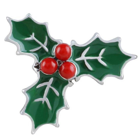 (image for) Snap Jewelry Enamel - Christmas Mistletoe - Click Image to Close