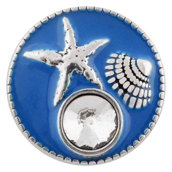 (image for) Snap Jewelry Enamel - Starfish & Seashell - Click Image to Close