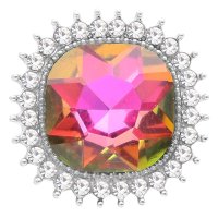 (image for) Snap Jewelry 18-20mm Rhinestone Faceted Rainbow Mystic Topaz