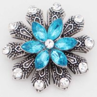 (image for) Snap Jewelry Rhinestone - Flower Designer in Light Blue