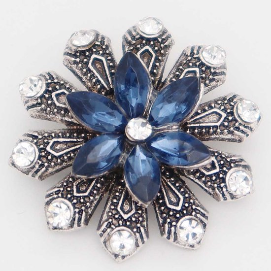 (image for) Snap Jewelry Rhinestone - Flower Designer in Deep Blue - Click Image to Close