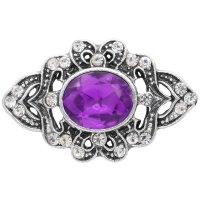 (image for) Snap Jewelry Rhinestone - Antique Purple Oval Stone