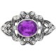 (image for) Snap Jewelry Rhinestone - Antique Purple Oval Stone