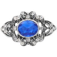 (image for) Snap Jewelry Rhinestone - Antique Blue Oval Stone