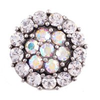 (image for) Snap Jewelry Rhinestone Halo AB Cluster & Clear